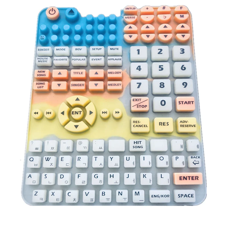 Высококачественная литая резиновая силиконовая цветная клавиатура для компьютера