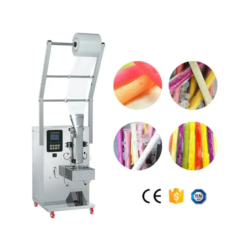 Automatic Ice Pop Water Popsicle Filling Packaging Machine Stick bag Jelly Pouch Ice lolly Cream Candy Liquid Packing Machine