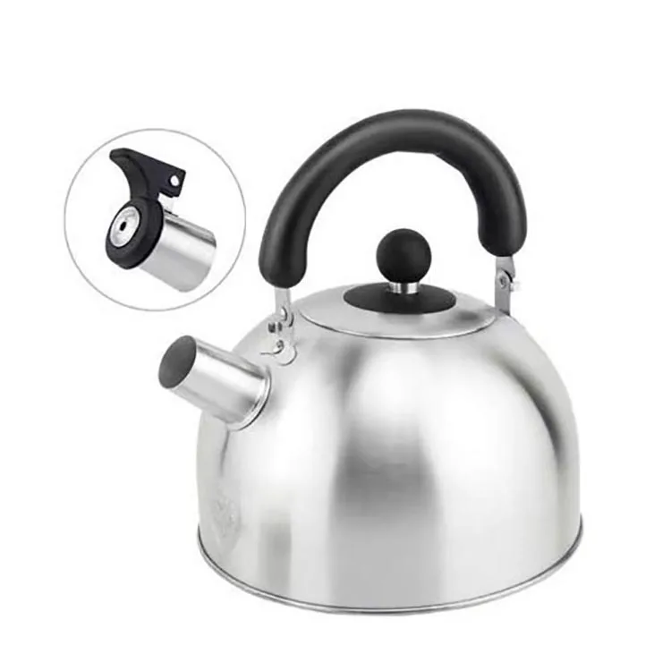 Thickened Whistling Flat Bottom Gas Stove Practical Stainless Steel Kettle