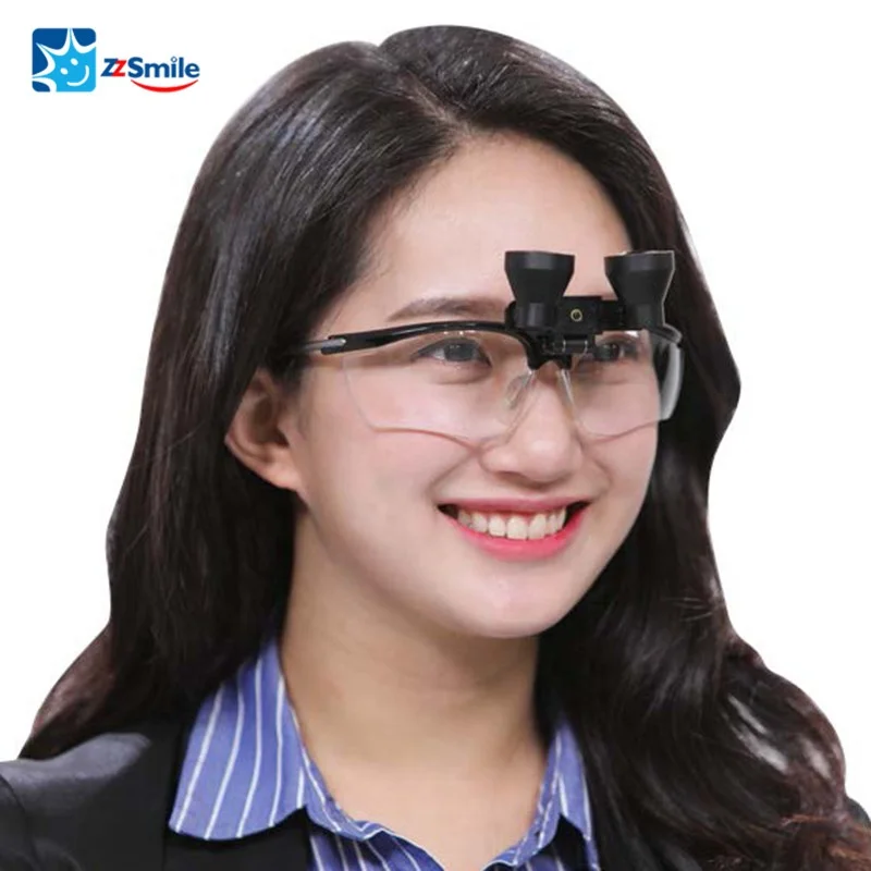 Auto Focus Anti-fogging Lens Titanium Flip-up Type Dental Loupes 2.5X Dental Implant Surgical Series