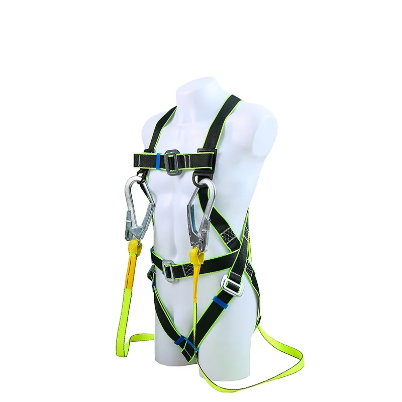 High quality Full body safety harness Climbing Mountaineering Equipment Fall arrest Belt with shock absorber Lanyard