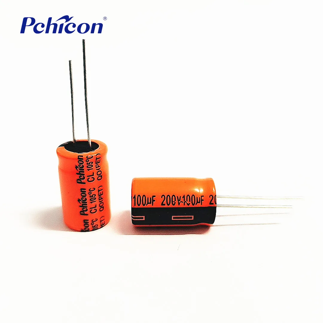 Pchicon 200V 100 мкФ конденсатор с алюминиевой