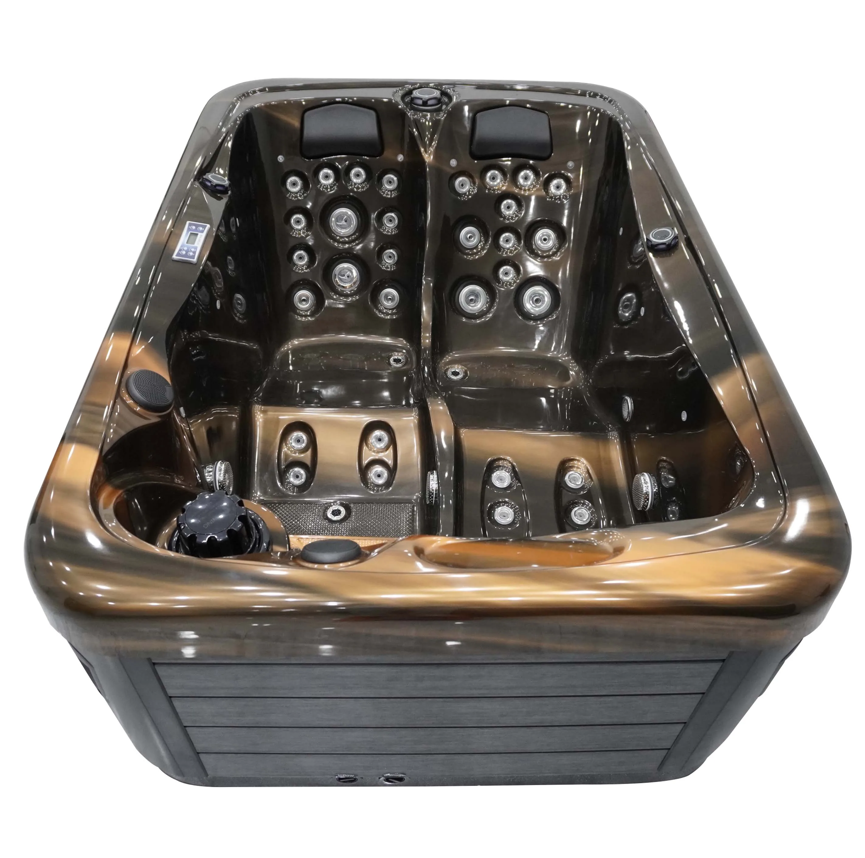 Hydrorelax 2023 New Product Luxury 2 person Acrylic Shell Hot Tub Outdoor Swim Spa With speaker And Party Massage Bath