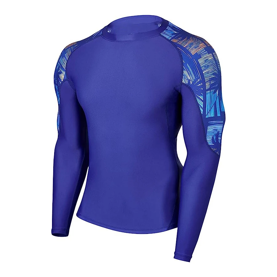 Пользовательские Длинные рукава полиэстер спандекс нейлон Mma Rash Guard рубашки Upf защита от солнца одежда компрессионная рубашка