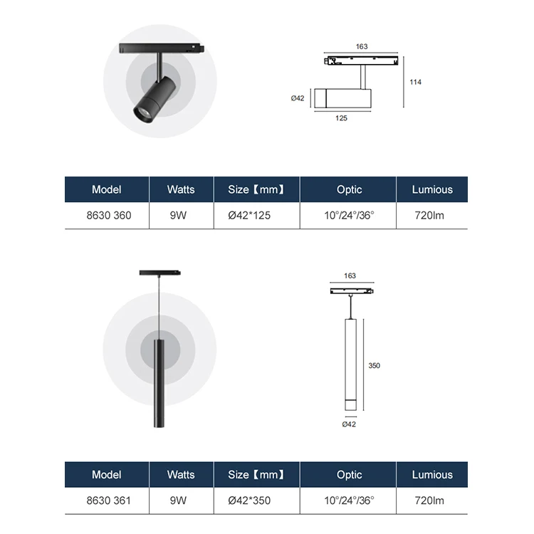 VACE Gallery Aluminum Alloy Linear Spotlights 3Cct Adjustable Magnetic Led Track Lights