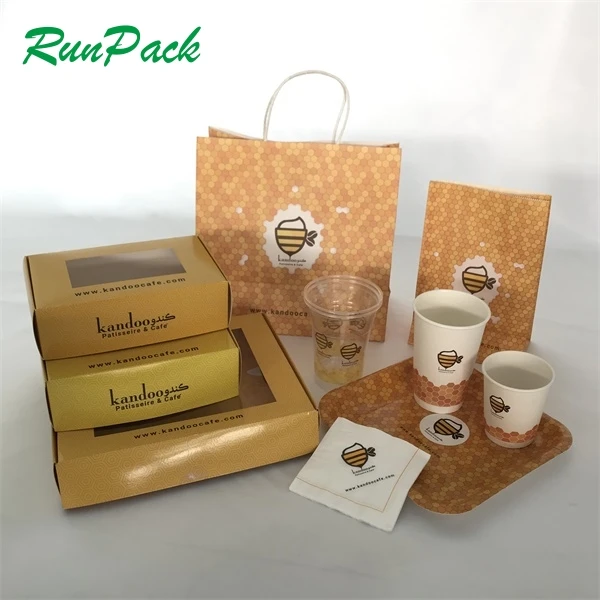 wholesale disposable bakery boxes, takeaway cake box with window custom logo, high end custom cake boxes