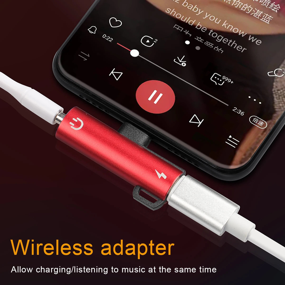 Wholesale 2in1 Type C to 3.5mm Audio Adapter AUX Cable Earphones Charging and Listening PD Fast charging Adapter for MiHUAWEI