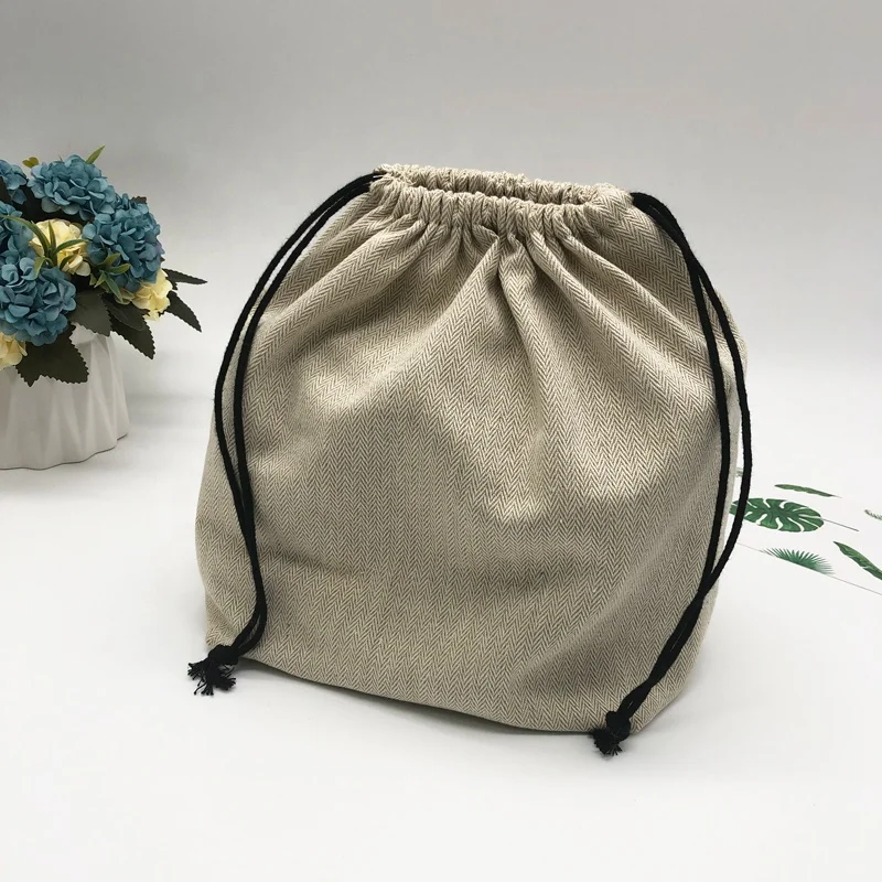 Wholesale Sustainable Cotton Custom Drawstring Packaging Bag Storage Muslin Cotton Drawstring Bag Pouch