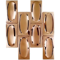 Three Dimensional Circular Stainless Steel Mosaic Tiles Restaurant Background Wall