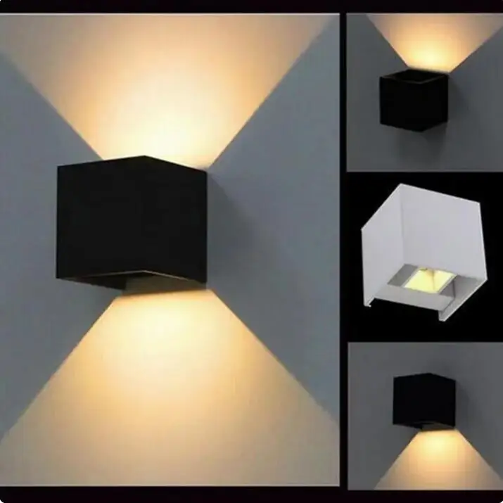 Dimmable COB Modern Adjustable Surface Mounted LED Wall Lamp Outdoor Waterproof Wall Light Garden