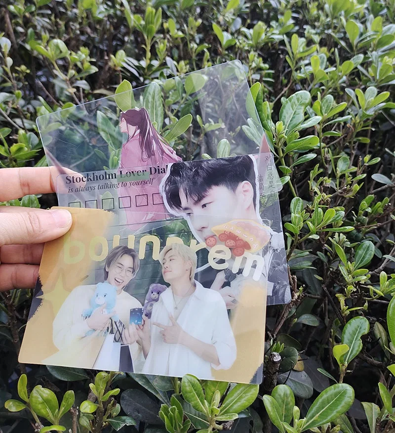 Пользовательские ПВХ пластиковые прозрачные k pop фотооткрытки для фанатов коллекции