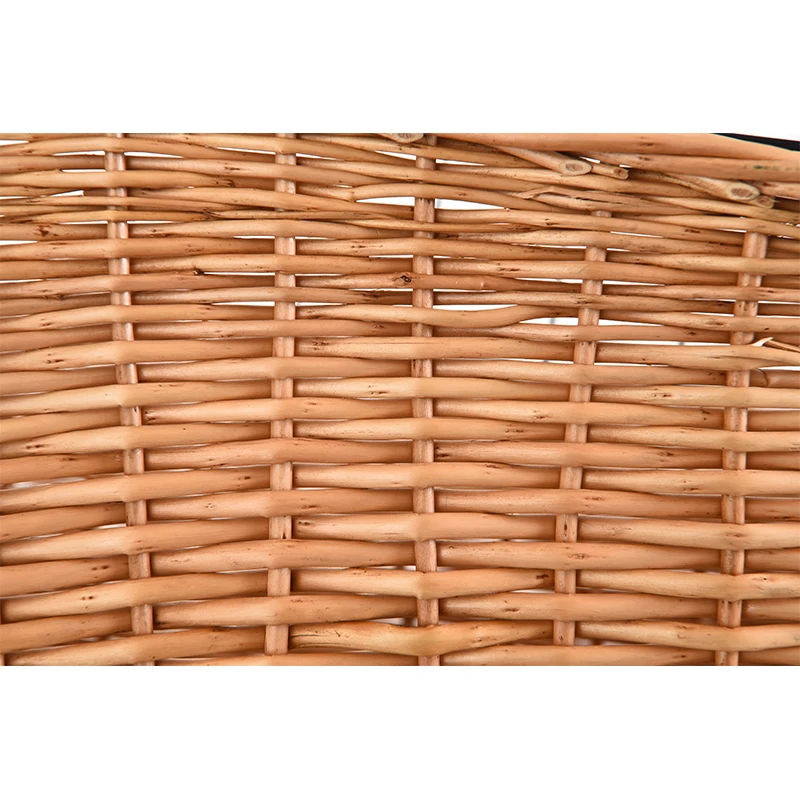 High Quality Shampoo Bicycle Bike Garden Handmade Natural Vine Pet Cat Dog Carrier Handlebar Basket