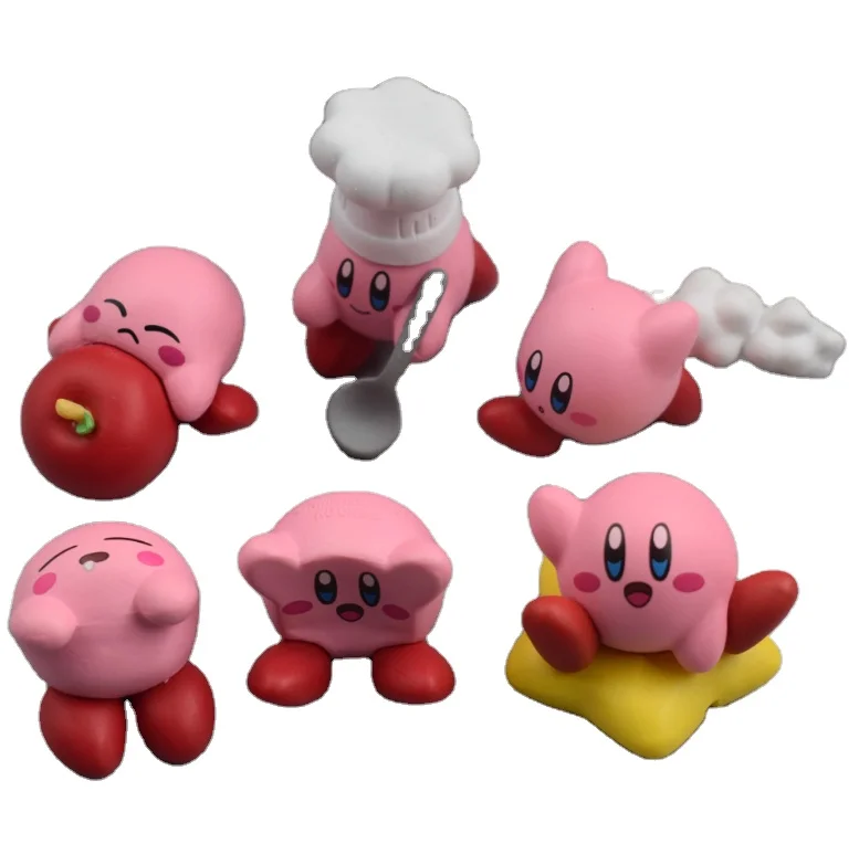 6 Styles Home Decoration Pokem Star Kirby Doll PVC Animefigure Bulk Can be customized