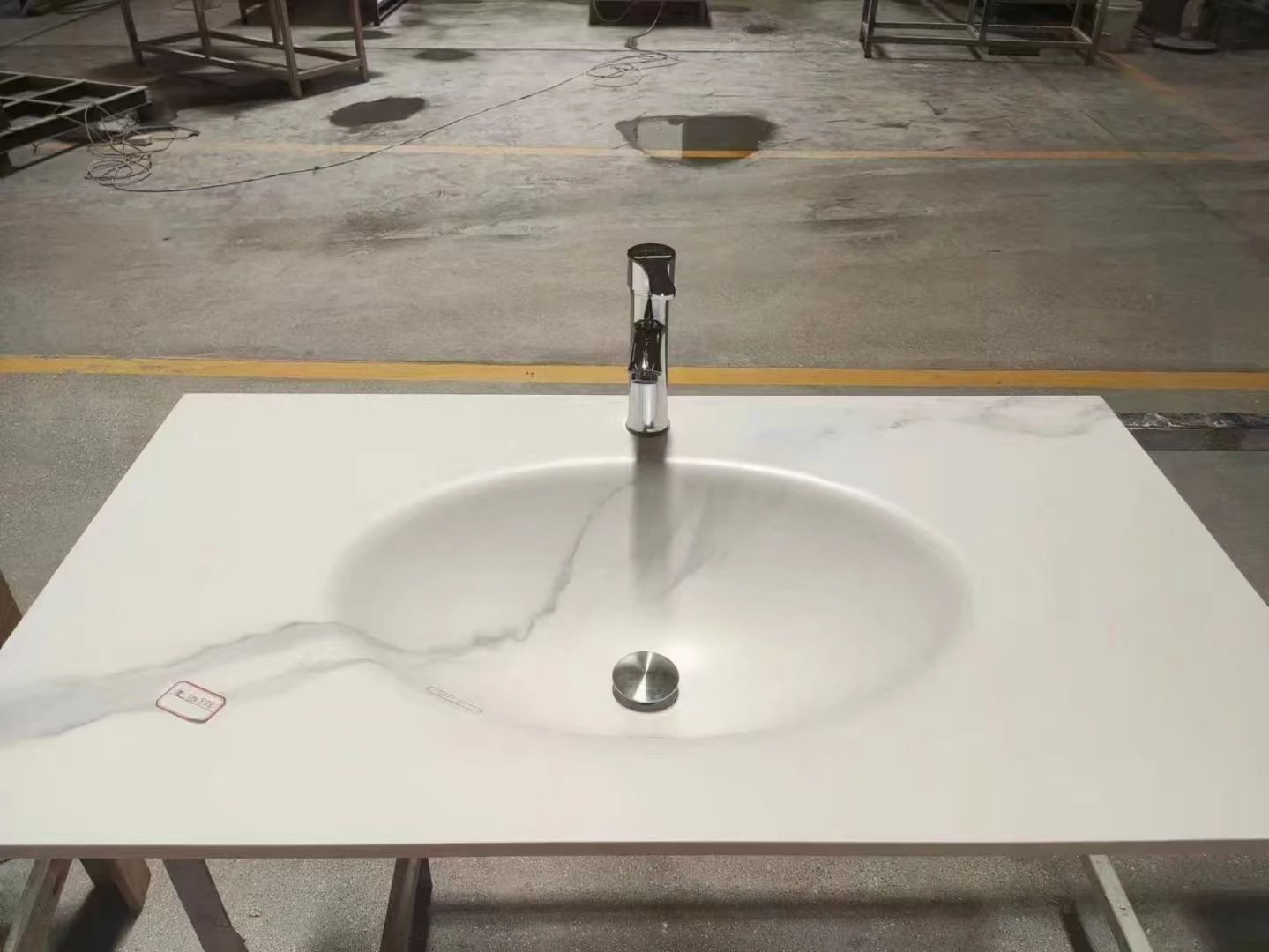 Marble Alternative Tiles Calacatta White Sintered Stone Custom Bathroom Vanity Tops Sink Home Decor