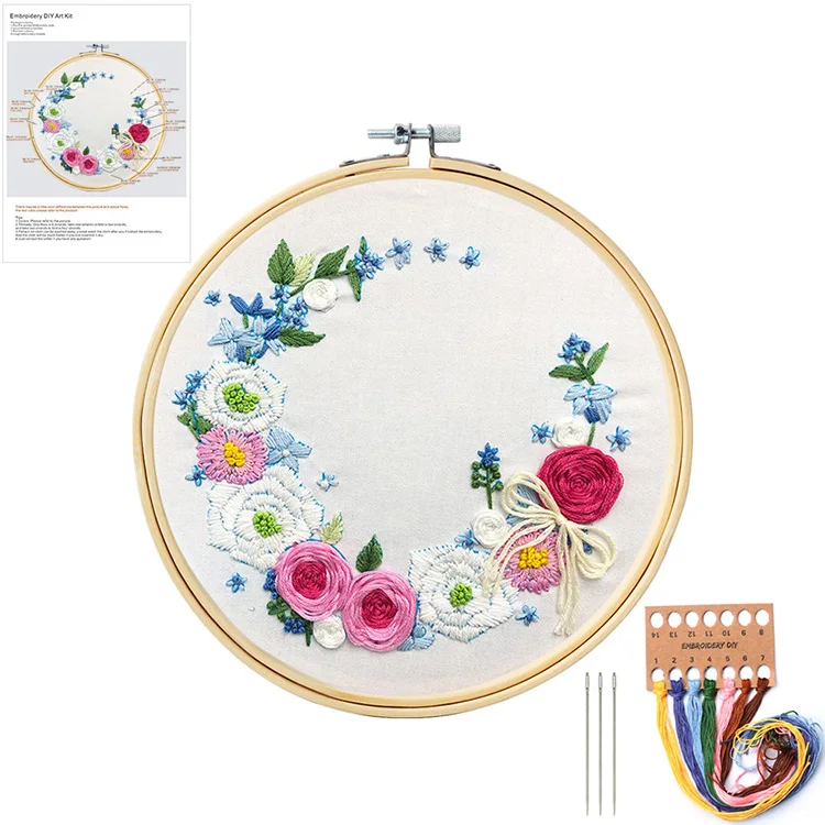 Wholesale Craft Sewing Hand Diy Embroidery Kit For Beginner Including Cloth Tools Kits