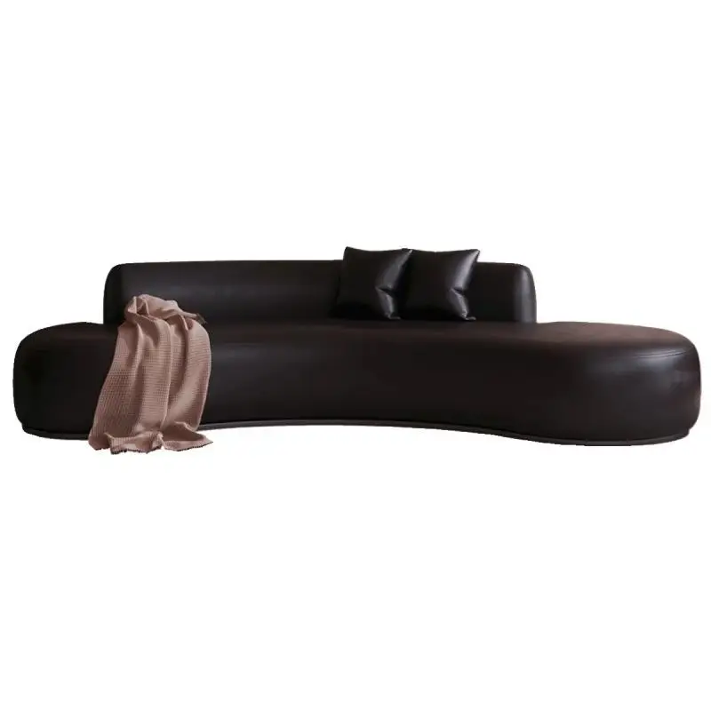 2m luxury curved high-value sofa living room retro versatile sales office negotiation beauty salon reception sofa