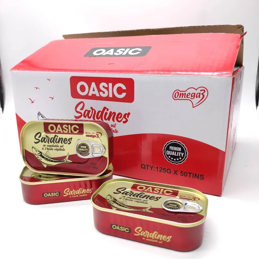 Factory direct sales Home Fried Canned Sardines Sardine fish in vegetable oil