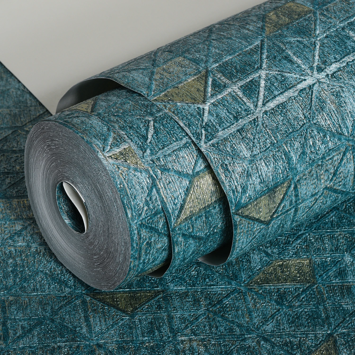 waterproof Wall Paper Heavy Metal color Embossed wallpaper for Home Decoration