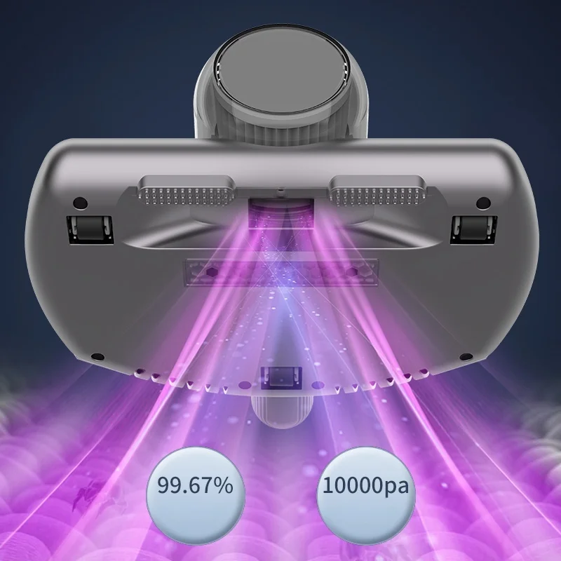 Wireless home blue light vacuum cleaner for disinfection handheld portable on bed