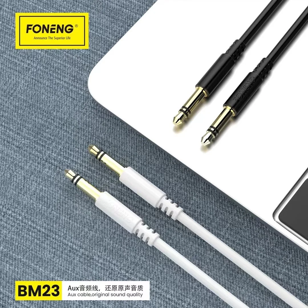 BM22 3.5mm AUX Audio cable 3ft Audio Cable for Car Mobile Speaker Wide Audio Compatible Cable