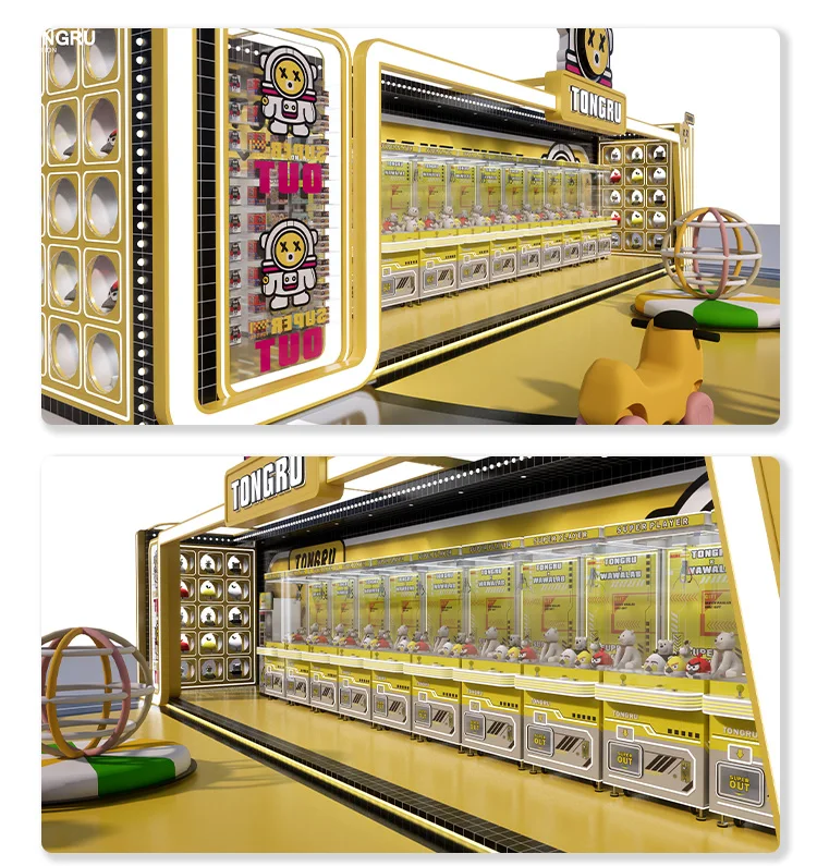 Commercial doll catcher table top with led chicken balls arcade games coin operated plush toys claw crane machine