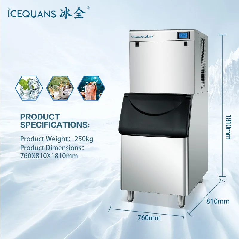 250 кг 350 500kgIce Cube Maker Machine Fabricador De Hielo