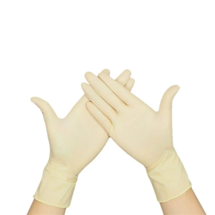 
9inch S M L disposable food grade natural latex gloves powder free 