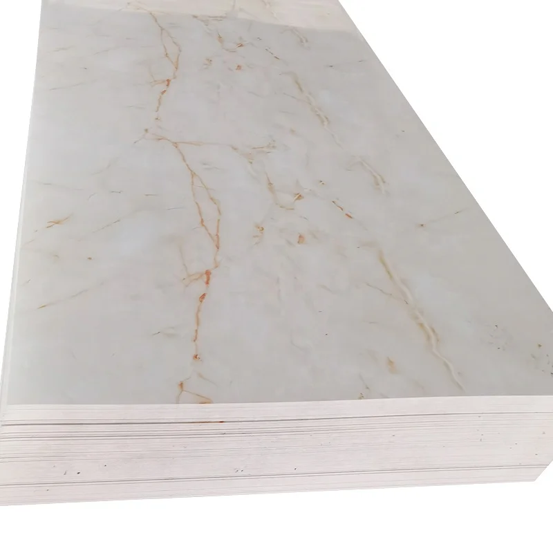 PVC Marble Alternative Board UV Coating DIY  Plastic Marble Sheet For Wall Panel Floor Decoration