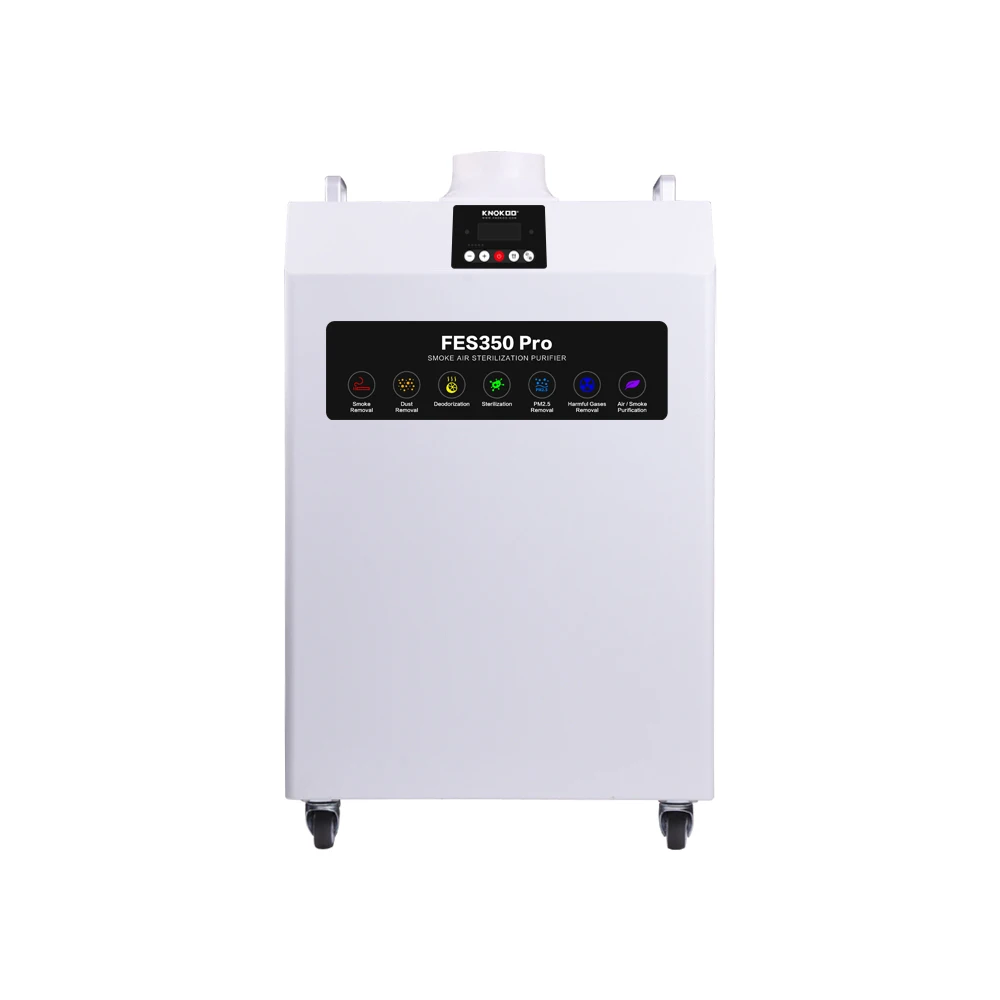 KNOKOO FES350 PRO High power Smoke purifier 350W mobile fume extractor for lab,Dental Clinic,Laser Engraving and Workshops
