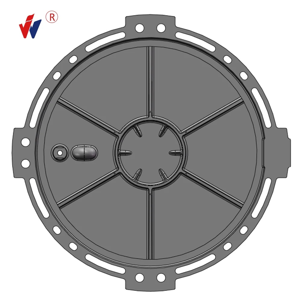 Foundry Sell EN124 C250 Sewage Cast Iron with1  hinge lock system anti theft  Valve box Manhole Cover