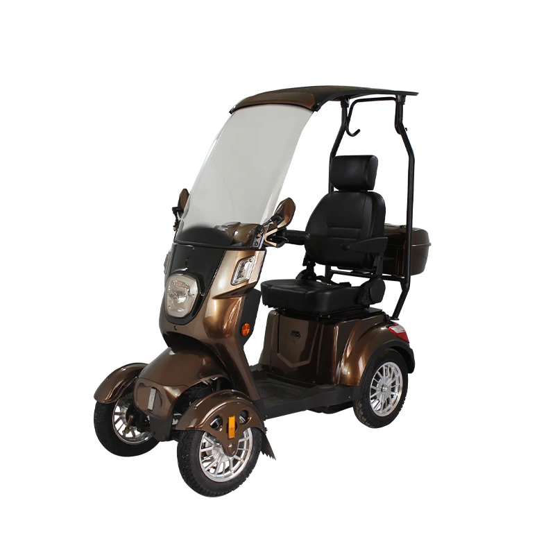UJOIN Outdoor 4 wheels power electric mobility handicapped scooter with roof