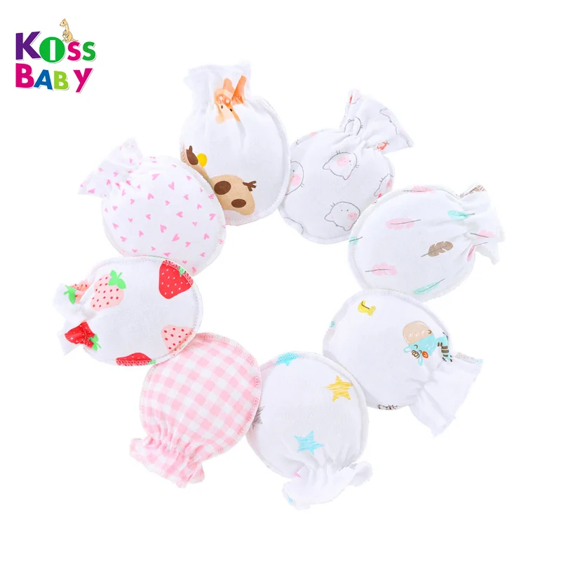 Soft cotton anti scratch winter glove baby mittens