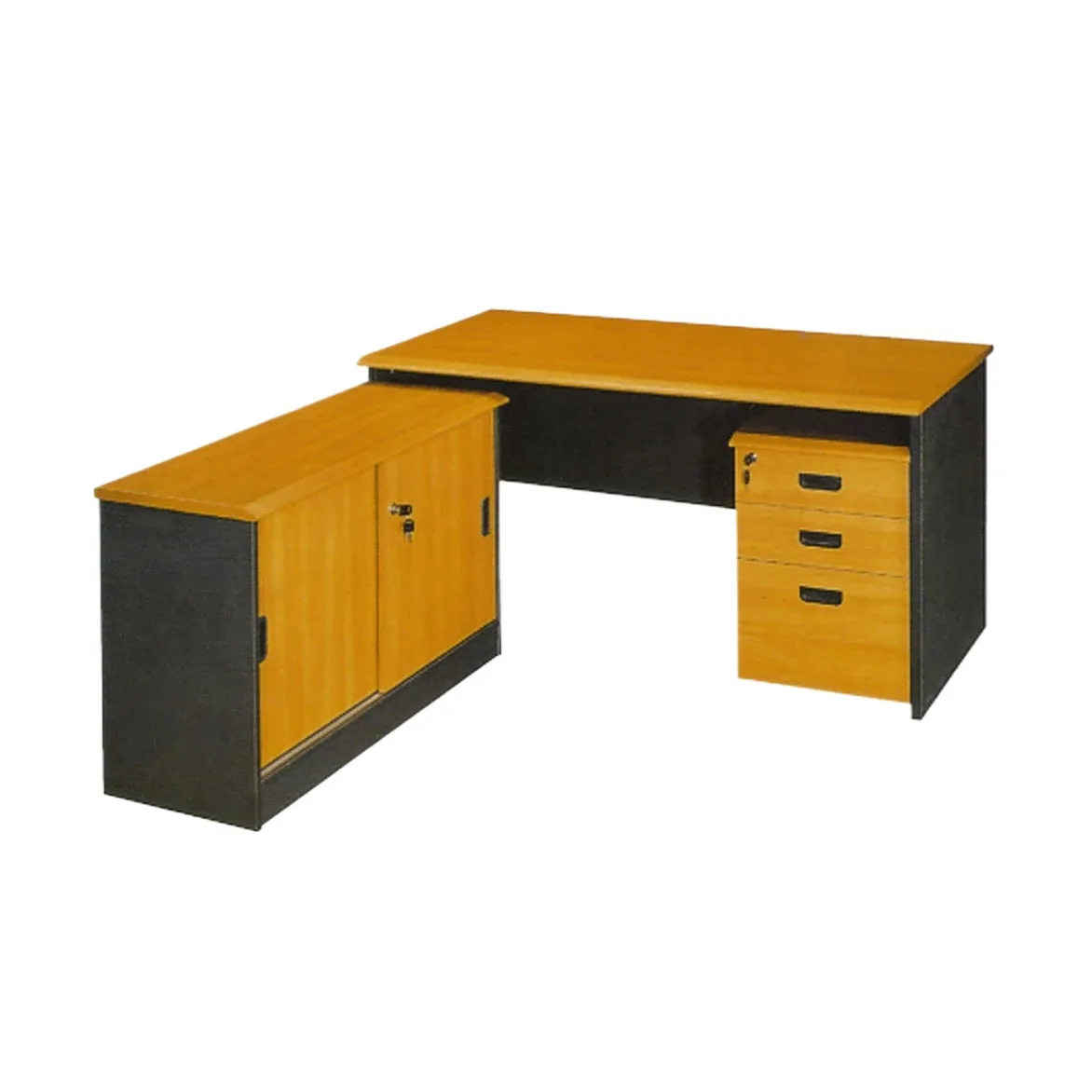 Home office furniture mdf l shape executive computer desk large desktop office computer table with drawers