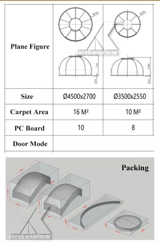 High quality outdoor canopy aluminum profile frame pc board event dome trade show tent with LED light
