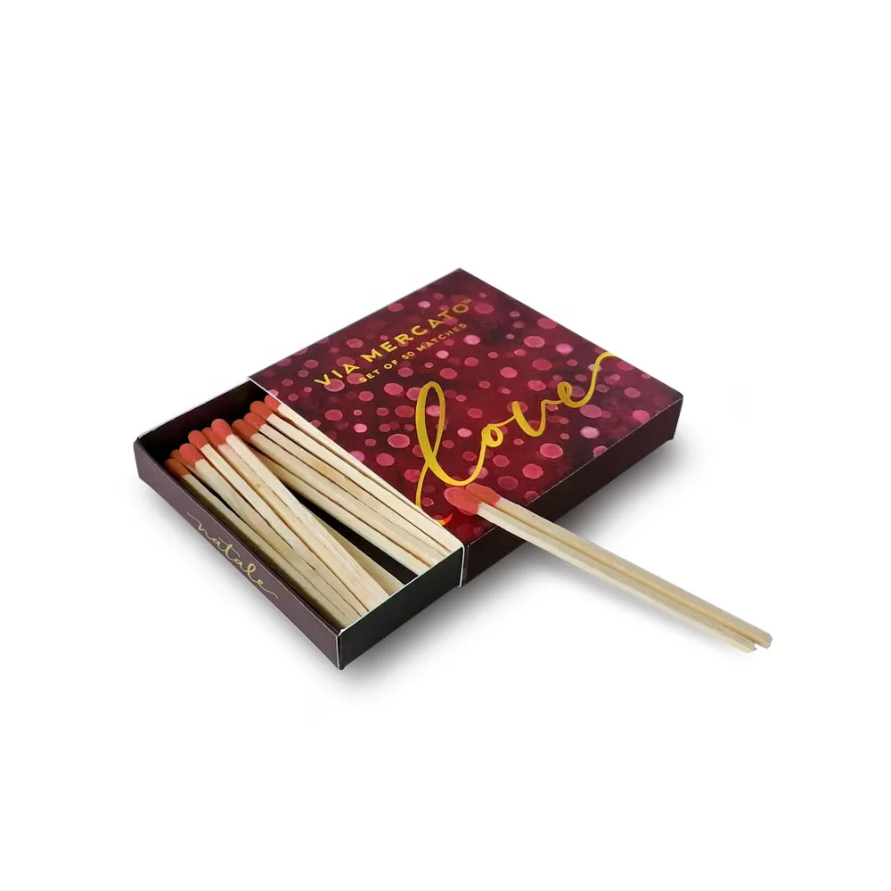 Wholesale 3 inch Fancy Candle match colored tip matches