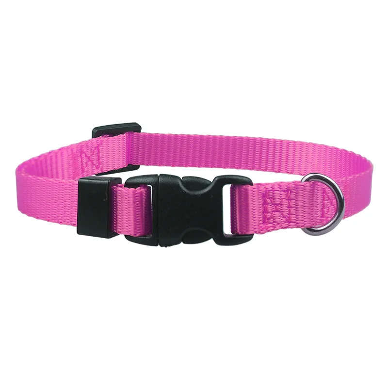 Puppy collars for small dogs Nylon Dog Collars Adjustable Classic Solid Color True Dog Collar Pet Essentials S (1.0cm*17.5~26cm)