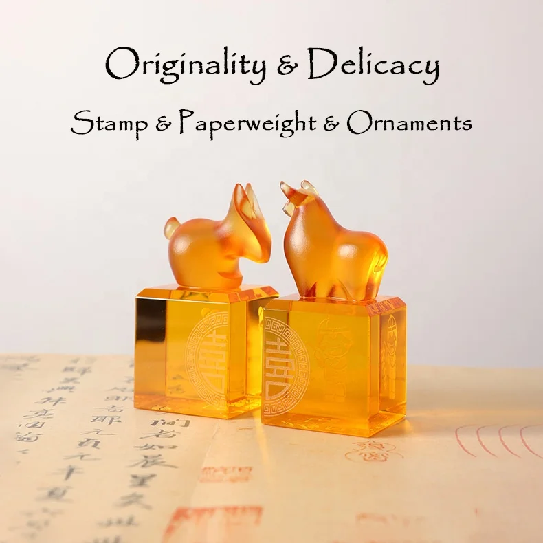 Jadevertu color glaze liuli souvenir tiger crystal decoration tiger glass decoration pet souvenir