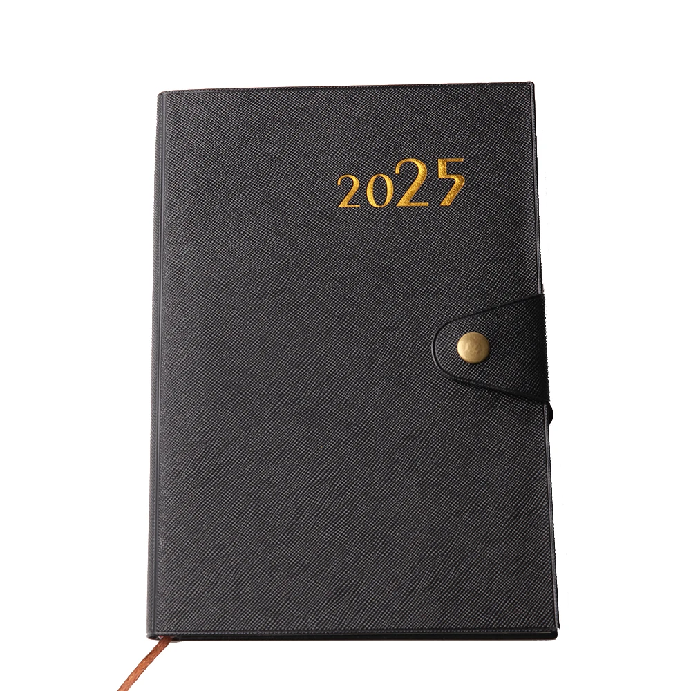 Notebook with magnetic lock magnetic closure flap notebook magnetic metal button notebook