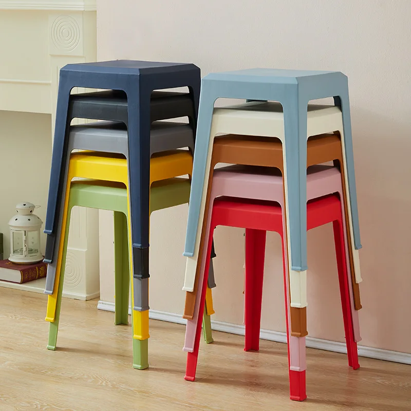 Wholesale Factory Price Living Room stackable Portable with Modern Design Plastic Stool Chairs
