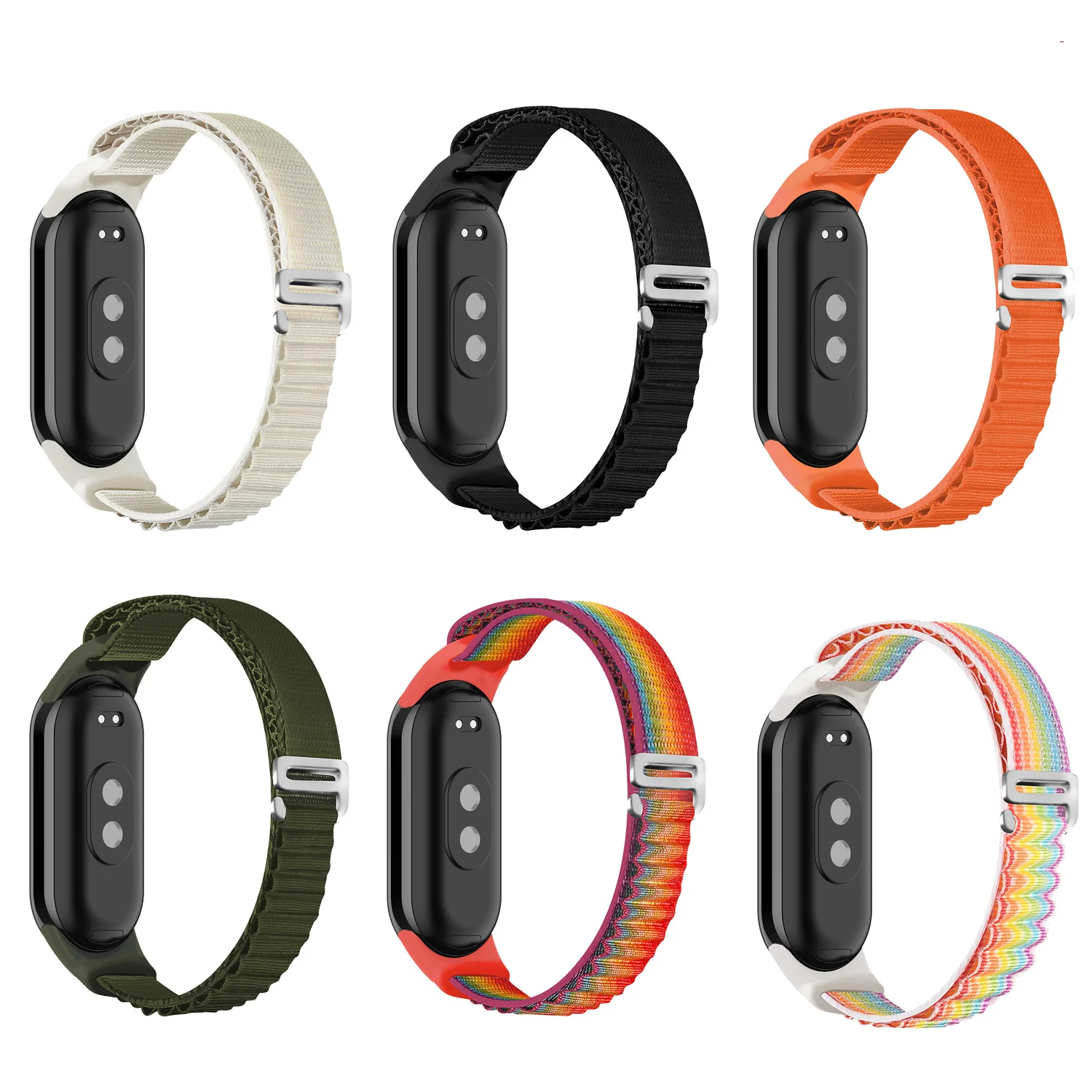 Nylon Loop Strap For xiaomi mi band 8 Bracelet watchband pulsera correa Wristband Sport Miband 7 6 5 4 3 Watch Strap