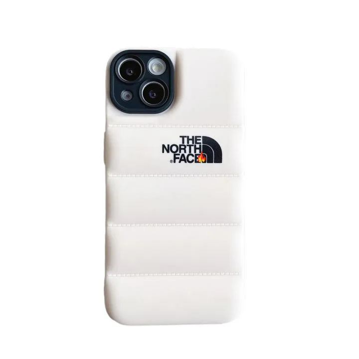 Winter Down Jacket TPU Shockproof Puffer Cotton North Face Mobile Phone Case Cover For iPhone 11 12 13 Pro max 14 plus XS XR
