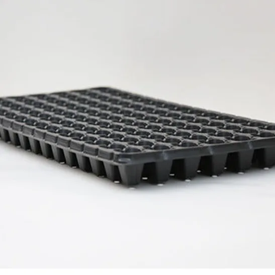 Large Deep 72 Cell PS Black Plastic Forest Nursery Seedling Trays with lid for Tree Seed Propagation