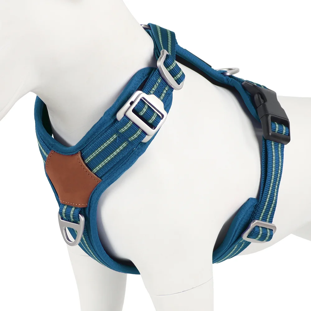 Custom Print Design Logo Personalized Neoprene No Pull Dog Harness Dog Vest Designer Luxury Pet Reflective Dog Harnesses