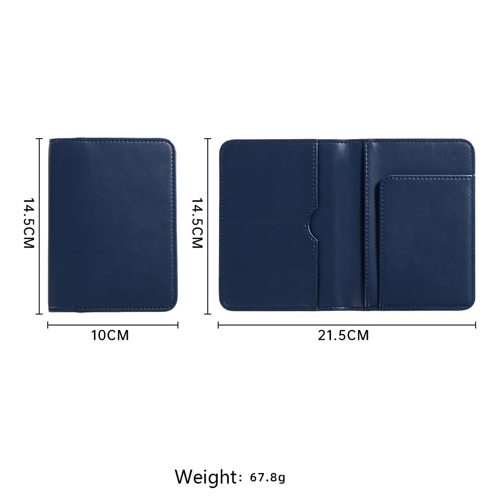 Minibook Anti-theft Card Bag Carteras Custom Credit Card Holder Sleeve Leather ID Card Wallet For Men