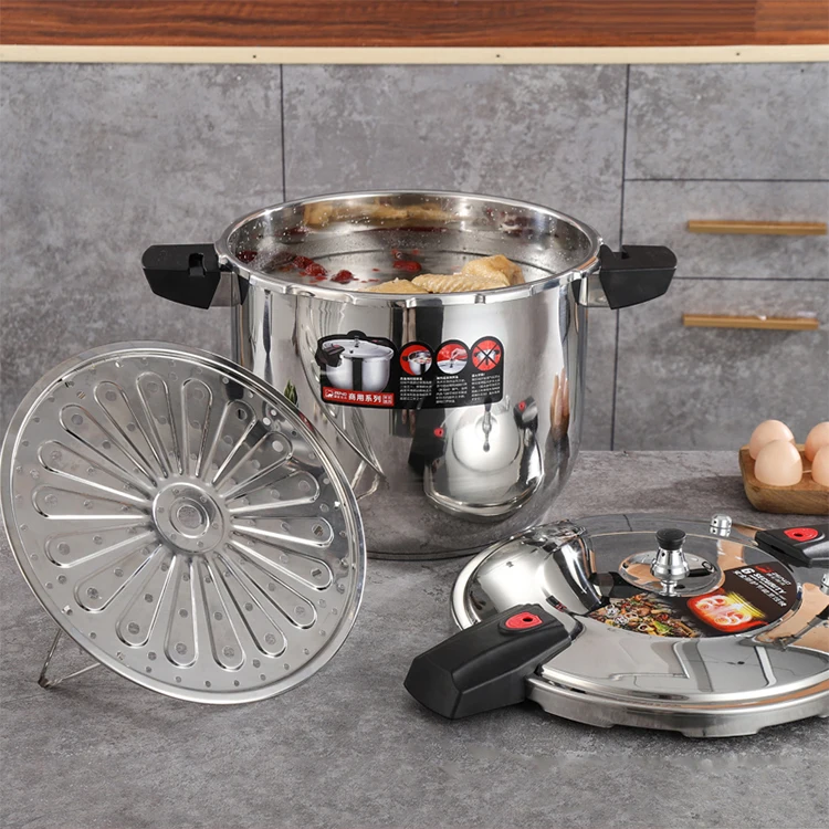 large capacity Commercial Cooker Time Saving Cookware Gas And Induction Big Pressure Cooking Pot Stainless Steel Pressure Cooker