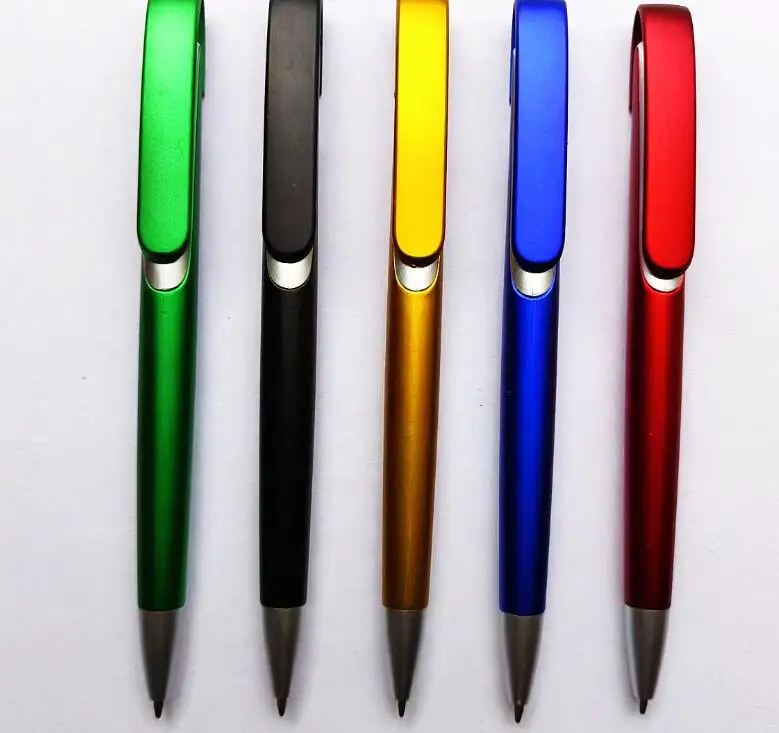 Custom Logo High Quality Plastic Advertising UV printing Painting Colored Body Ballpoint Pen