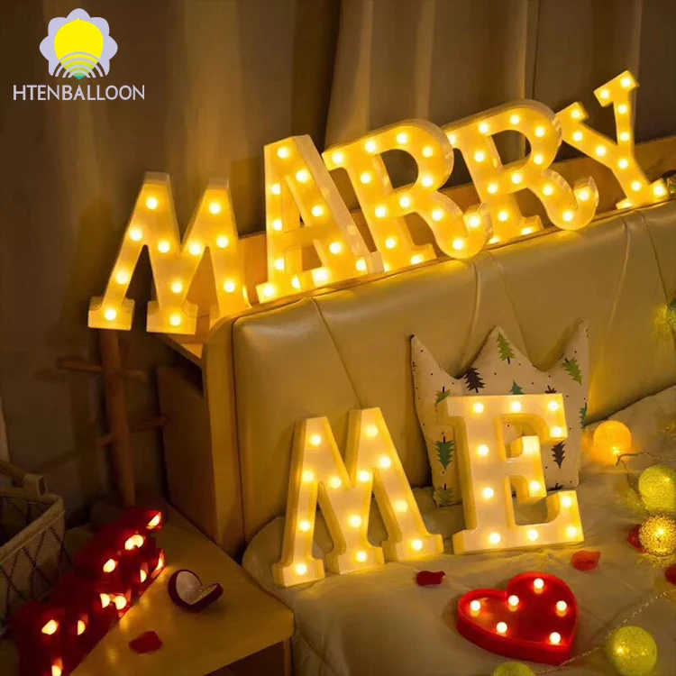 Wholesale party needs Letter Night Lamp led balloons Wedding Decoration