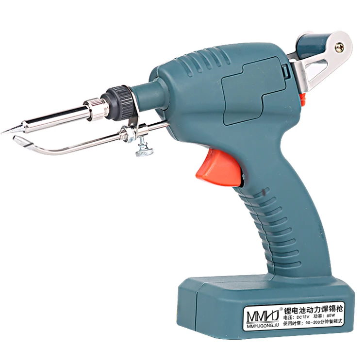 60W Lithium Battery Cordless Electric Soldering Iron Kit Automatic Feeding Tin Gun Soldering Station Tweezers Wire Welding Tool