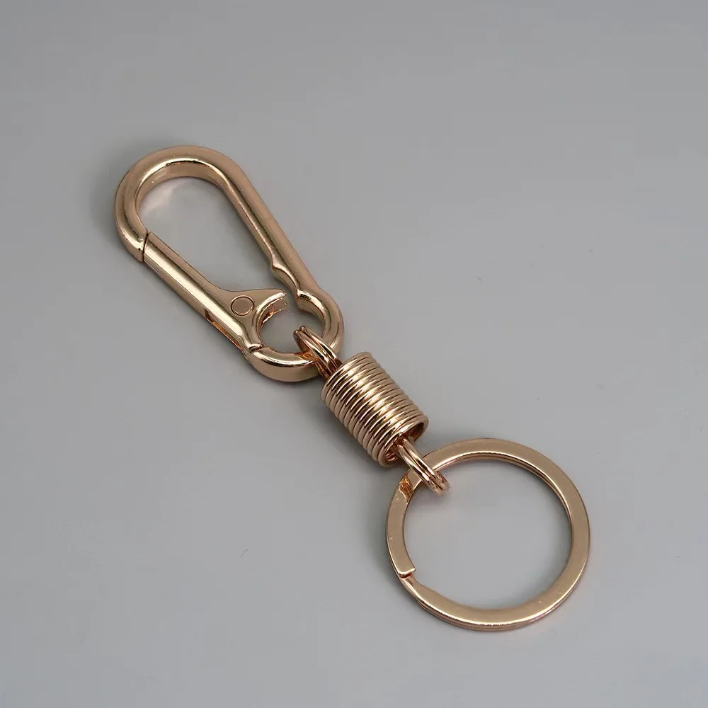 JK-YSK-002 Bulk Outdoor Metal Carabiner Keychain Safety Snap Hook Organizer Key Rings Chains Diy Crafts Accessories Buckle