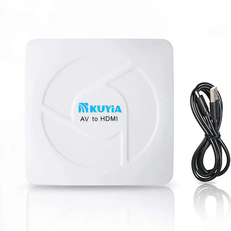 KUYIA Portable Full HD Female to Female RCA AV to HDMI Adapter Mini CVBS Audio Converter